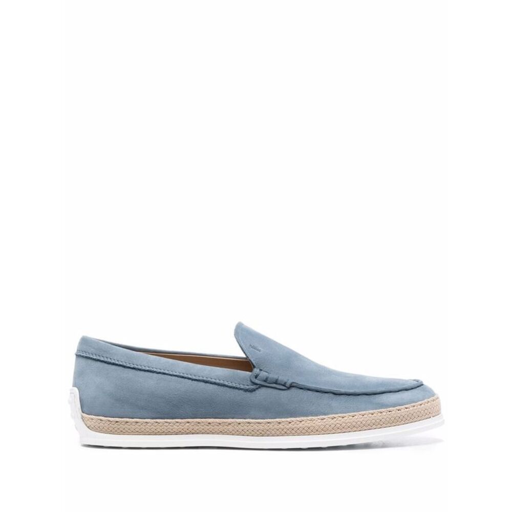 Slip-Ons Nubuck Loafers With Raffia Weaving Women